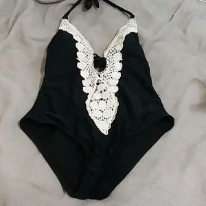 One piece backless swimsuit